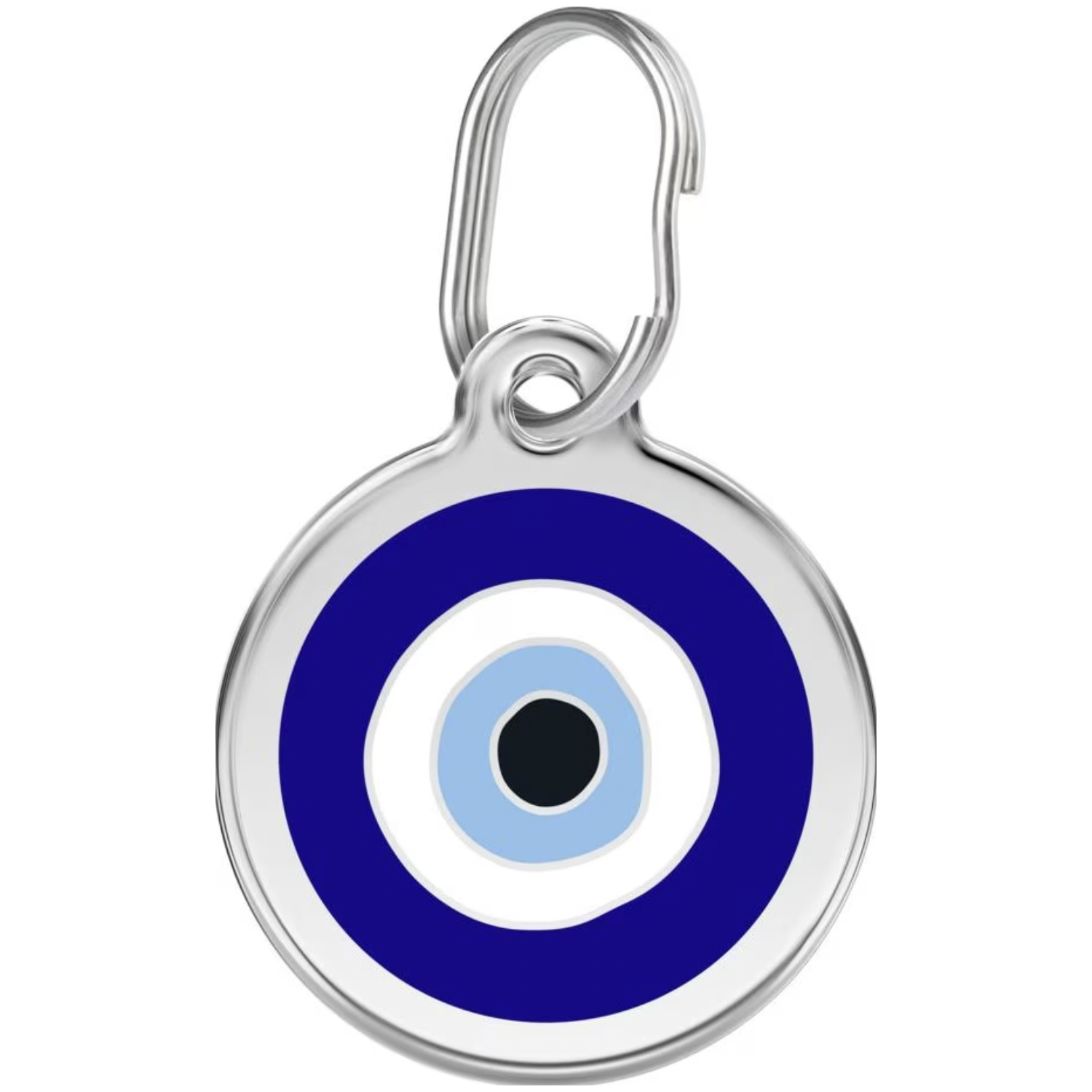 Red Dingo Evil Eye Stainless Steel Personalized Dog & Cat ID Tag