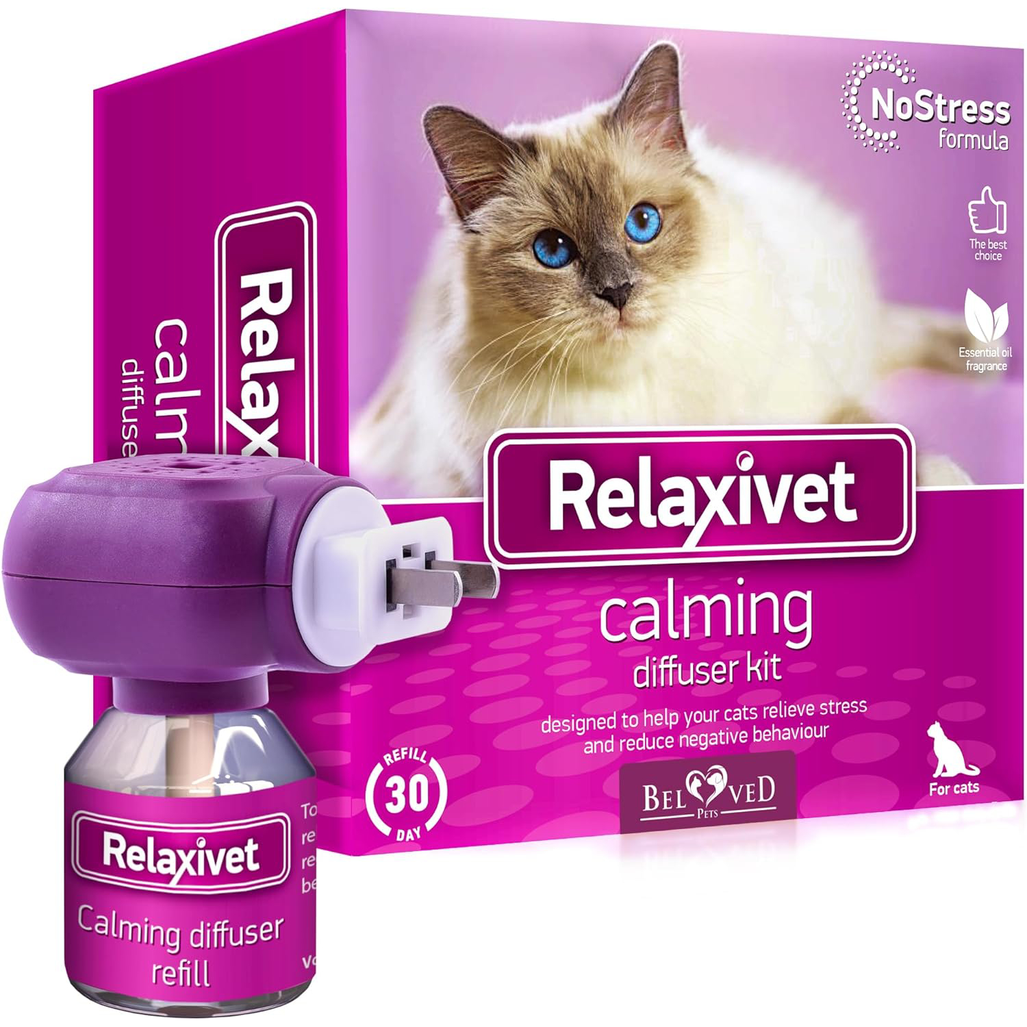 Relaxivet Natural Cat Calming Pheromone Diffuser