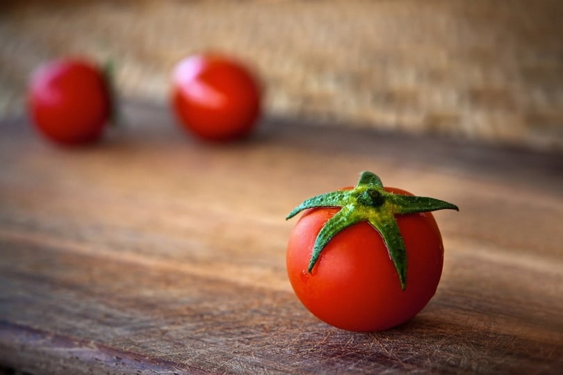 Ripe tomatoes on a table