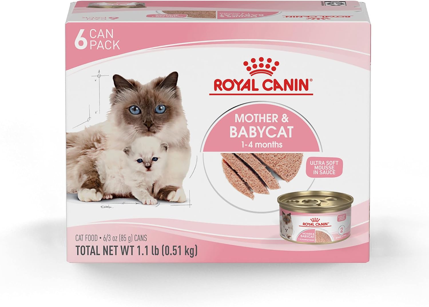 Royal Canin Mother & Babycat Ultra-Soft Mousse in Sauce Wet Cat Food for New Kittens and Nursing Or Pregnant Mother Cats