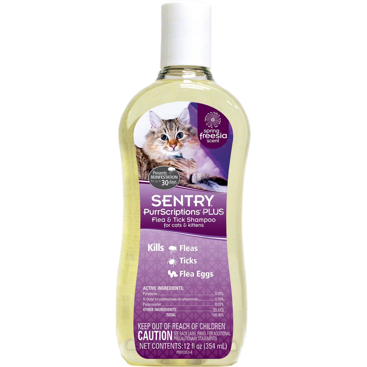 Sentry PurrScriptions Plus Flea & Tick Shampoo for Cats