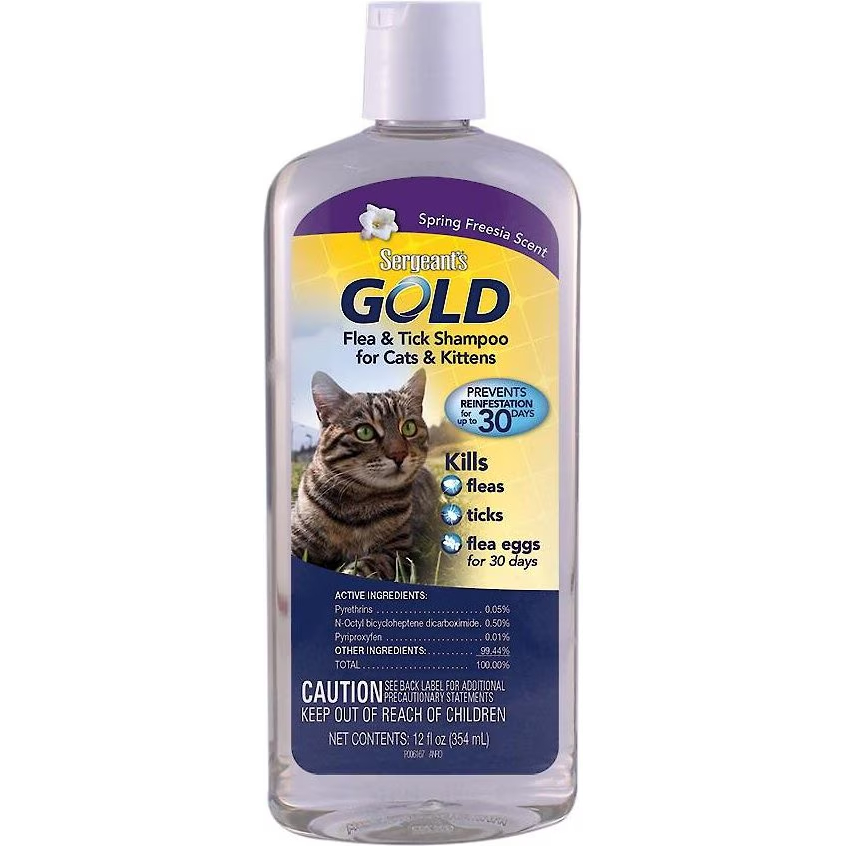 Sergeant's Gold Flea & Tick Cat Shampoo
