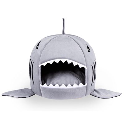 Grey Shark Modern Cat Bed