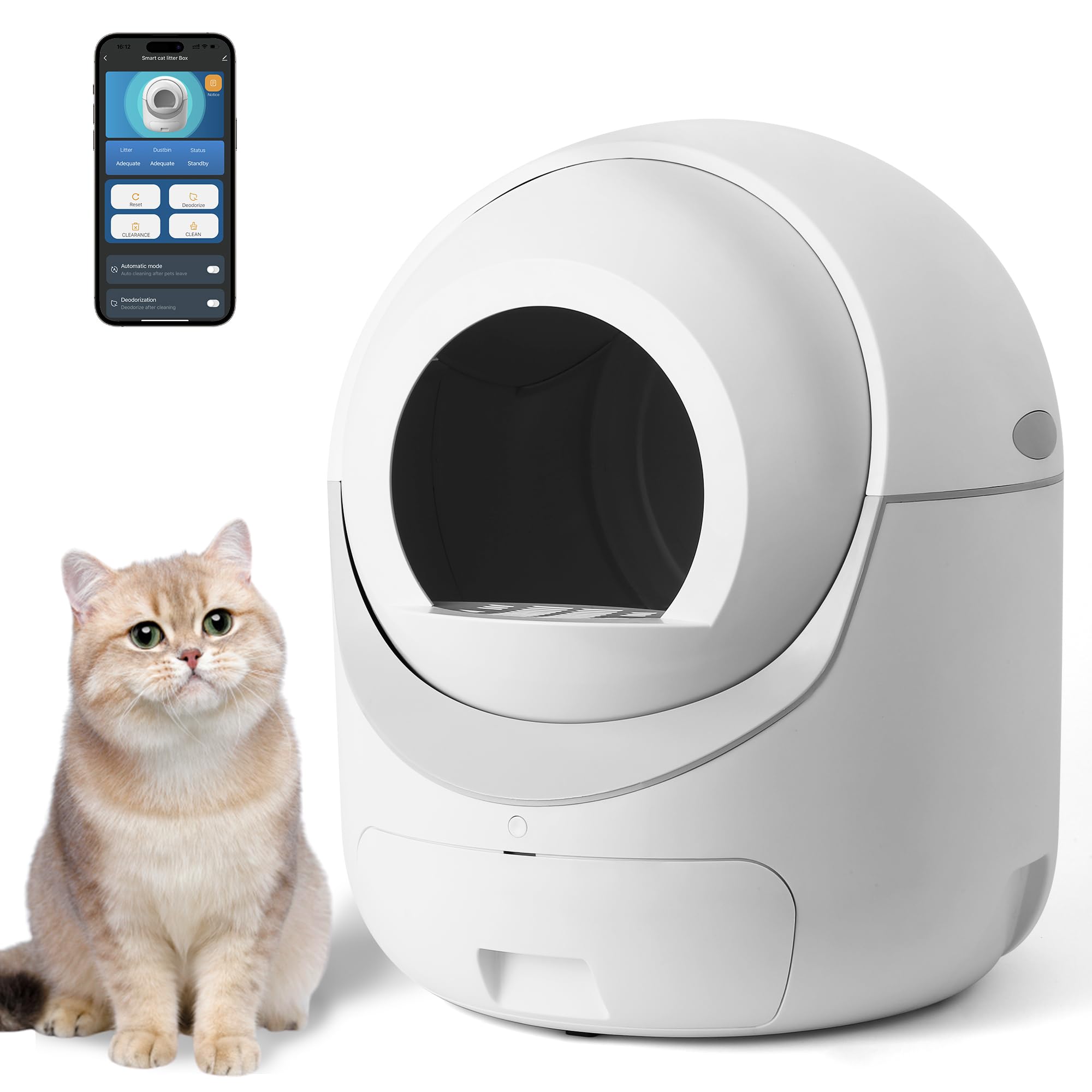 Smarty Pear Leo’s Loo Covered Automatic Self-Cleaning Litter Box