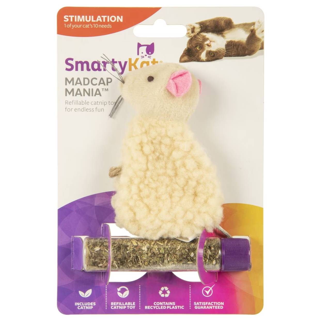 SmartyKat Madcap Mania Refillable Catnip Cat Toy
