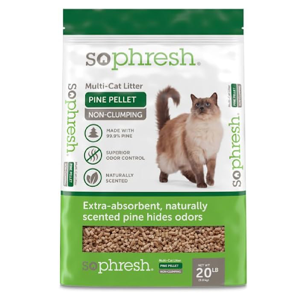 So Phresh Pine Pellet Non-Clumping Cat Litter, 20 lbs. Newx