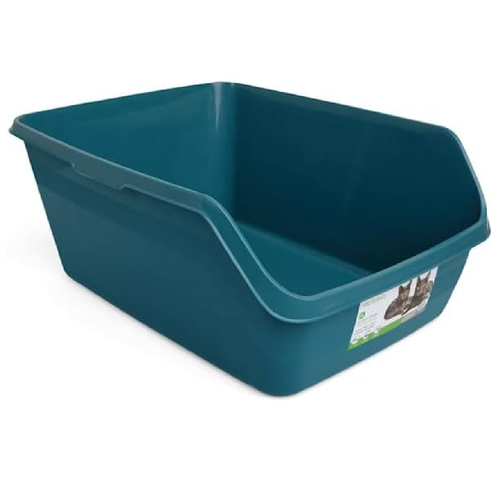 So Phresh Teal Scatter Shield High-Back Litter Box for Cat, X-Large new 1000