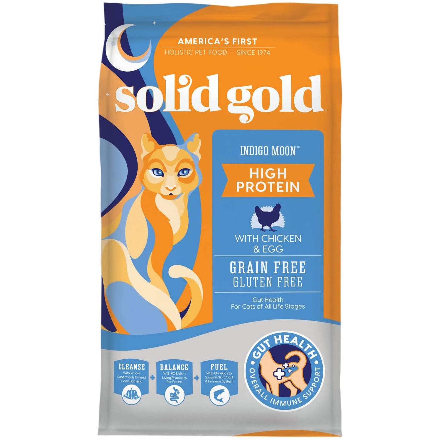 Solid Gold Indigo Moon with Chicken & Eggs Grain-Free High Protein Dry Cat Food