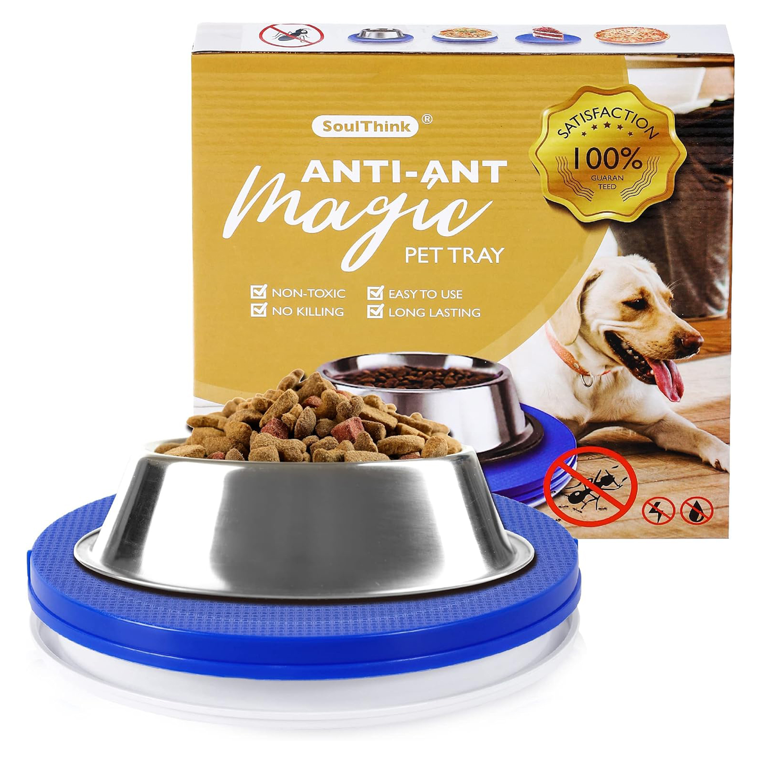 SoulThink Ant Proof Cat Dog Bowl Tray