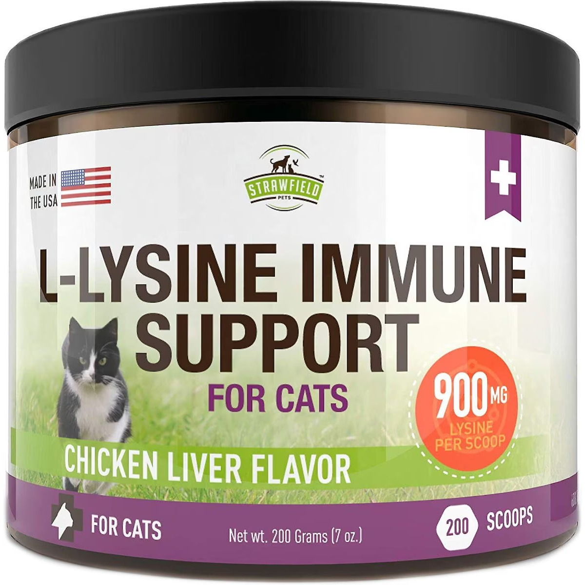 Strawfield Pets L-Lysine Immune Support Cat Supplement