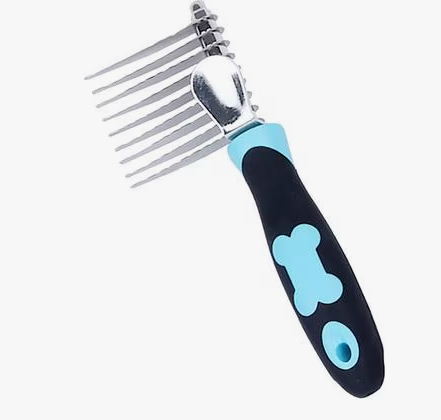 SunGrow Dog, Cat & Small Pet Grooming & Dematting Comb Undercoat Rake Brush