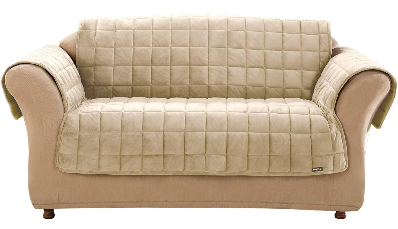 SureFit Deluxe Pet Sofa Furniture Cover in Ivory