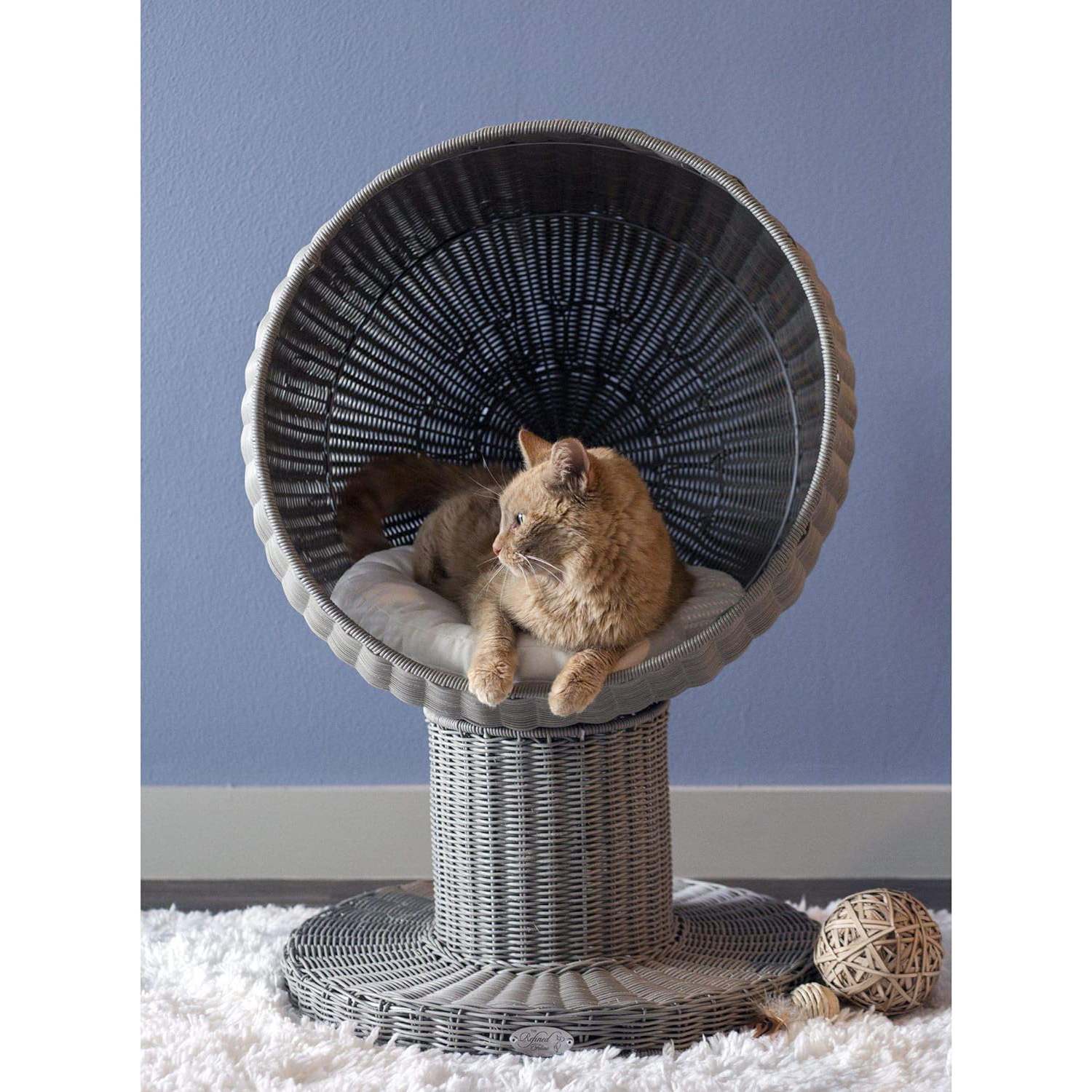 THE REFINED FELINE Kitty Ball Cat Bed