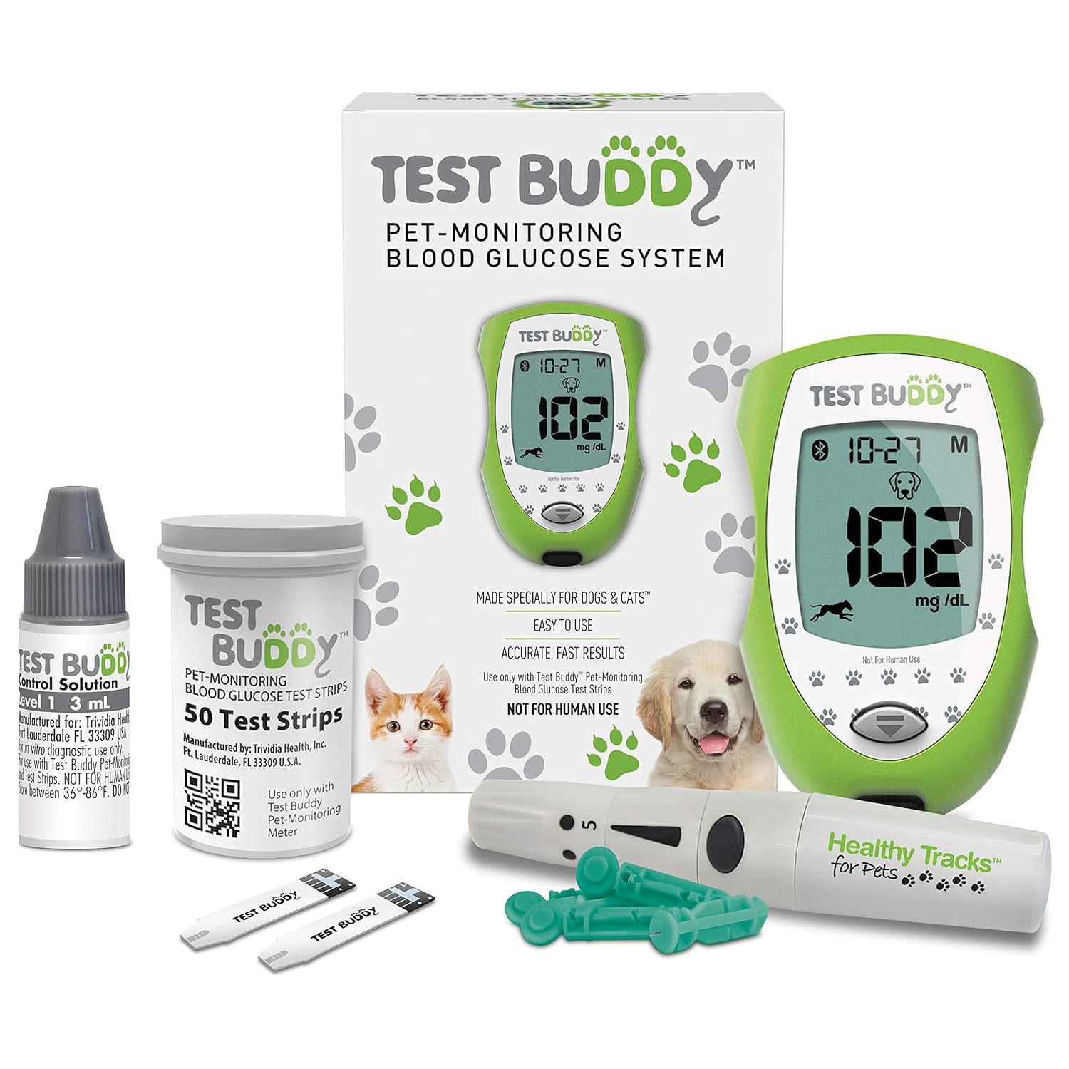 Test Buddy Pet Blood Glucose Meter Kit