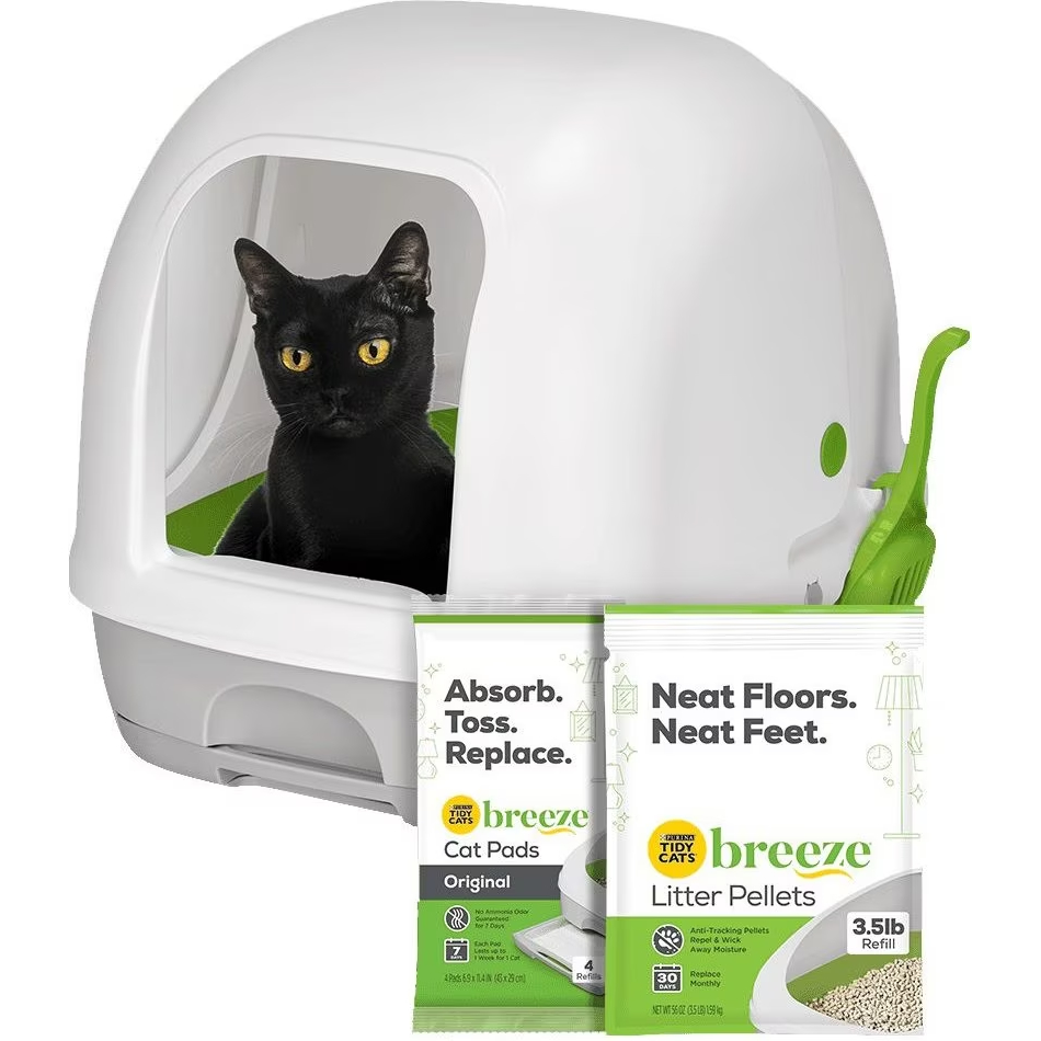 Tidy Cats Breeze Hooded Cat Litter Box System