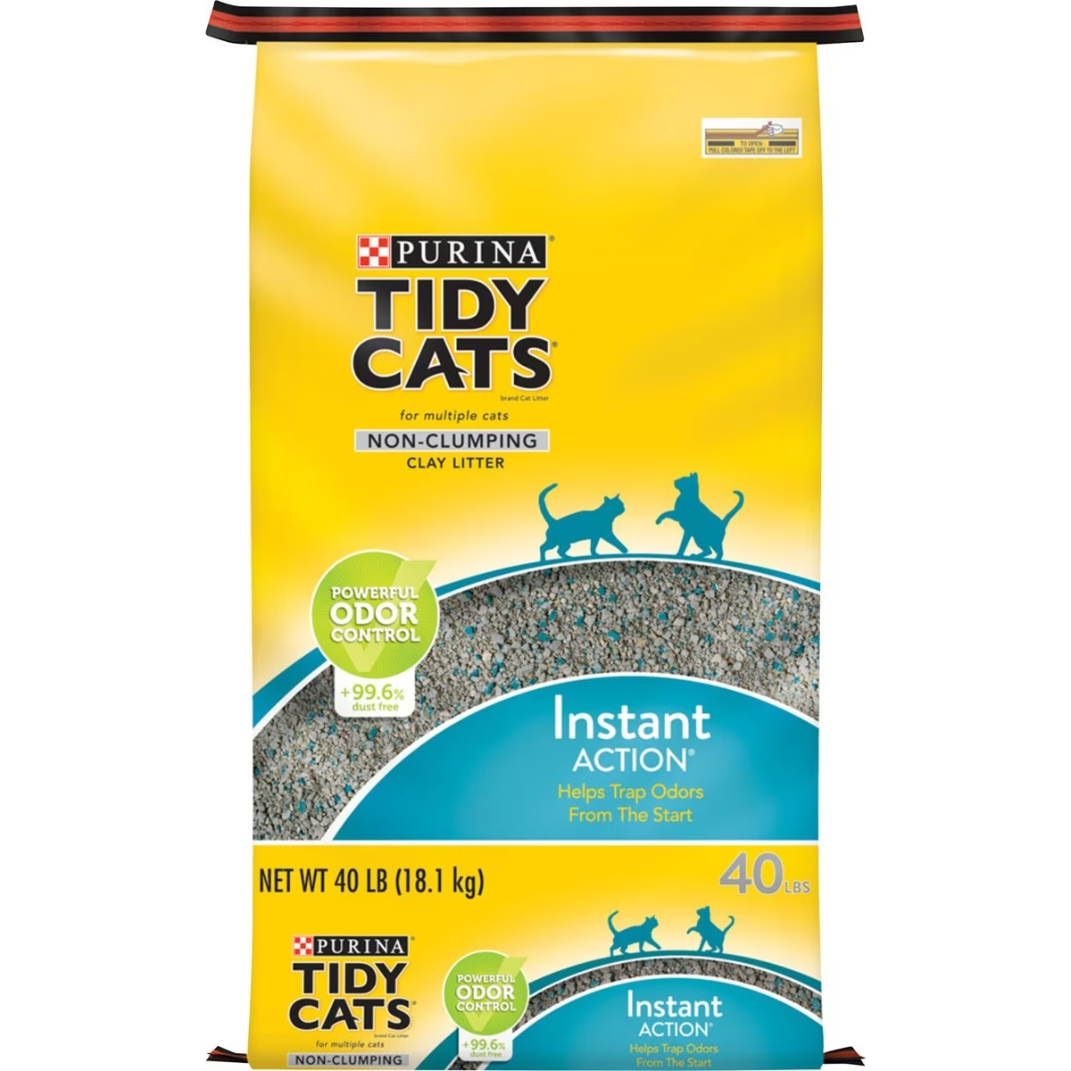 Tidy Cats Instant Action Unscented Non-Clumping Clay Cat Litter New