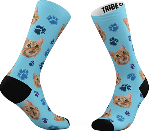 Tribe Socks Personalized Cat Face Socks