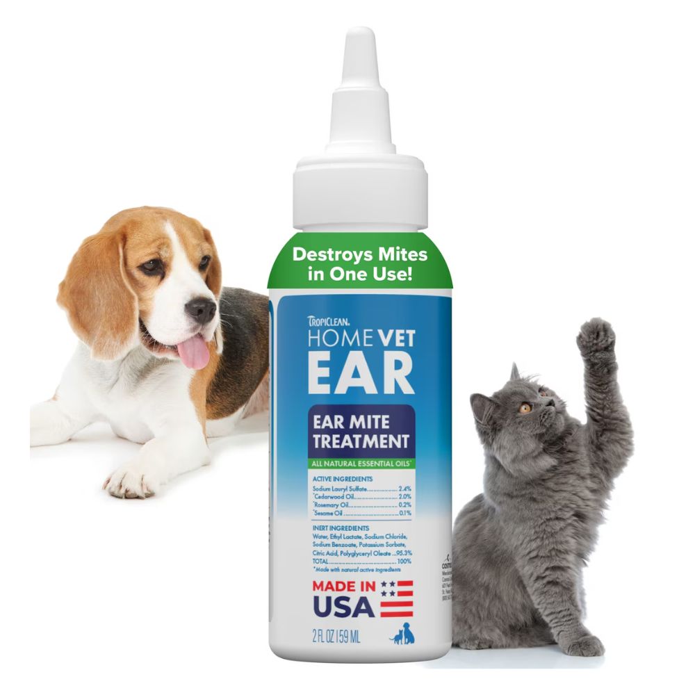 TropiClean HomeoPet Dog & Cat Ear Mite Relief