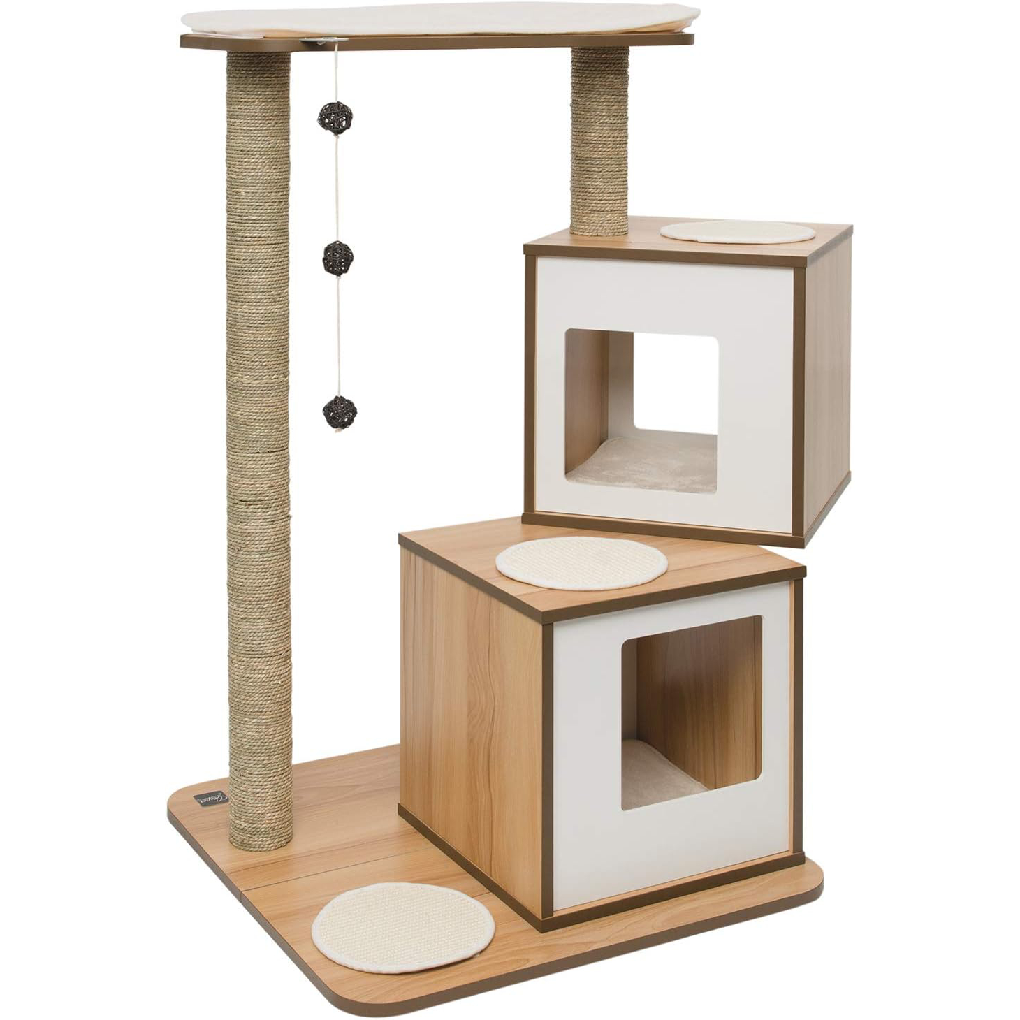 Vesper Cat Tree, Double, Walnut, 52048 New