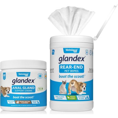 Vetnique Labs Glandex Anal Gland Wipes + Anal Gland Support Treats