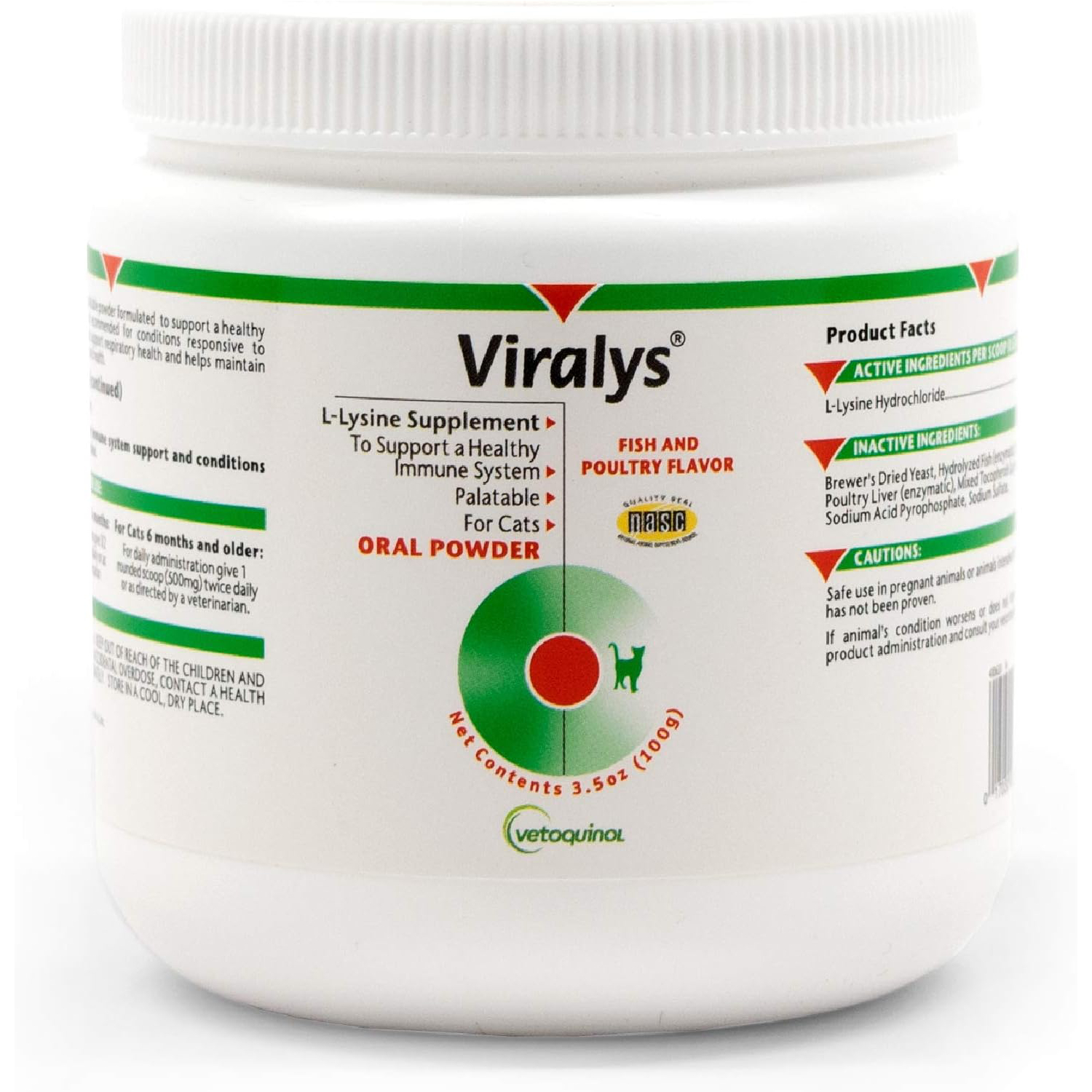 Vetoquinol Viralys Powder Immune Supplement for Cats