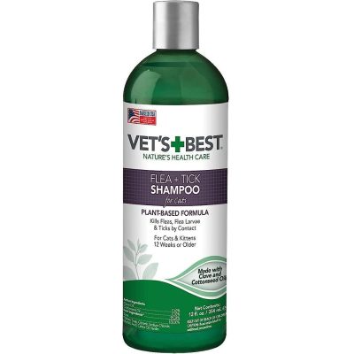 Vet's Best Plant Based Formula Flea & Tick Cat Shampoo