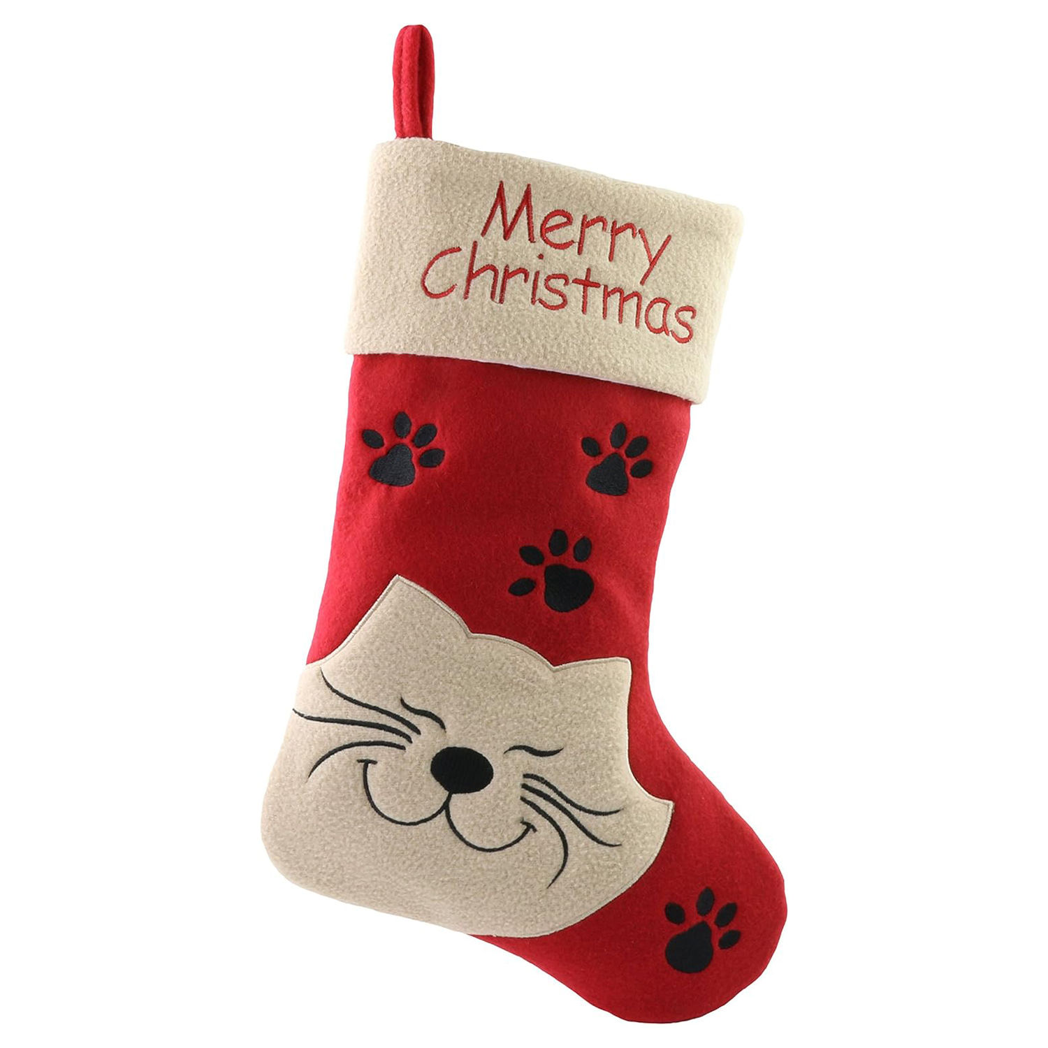 WEWILL 18’’ Cat Felt Christmas Stockings