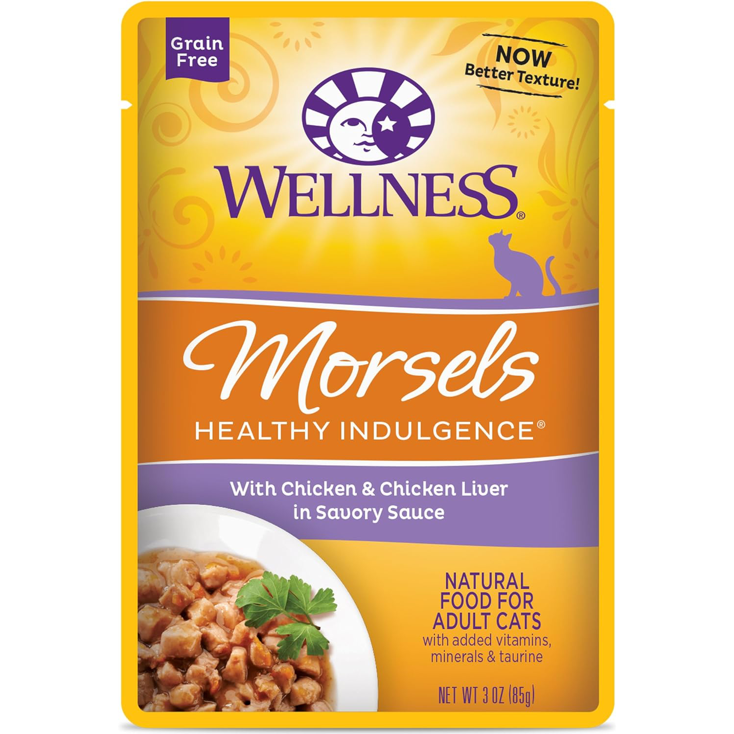 Wellness Healthy Indulgence Grain Free Morsels Chicken & Chicken Liver Wet Cat Food