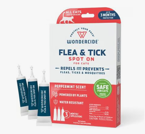 Wondercide Spot-On Flea & Tick Repellent with Natural Essential Oils for Cats
