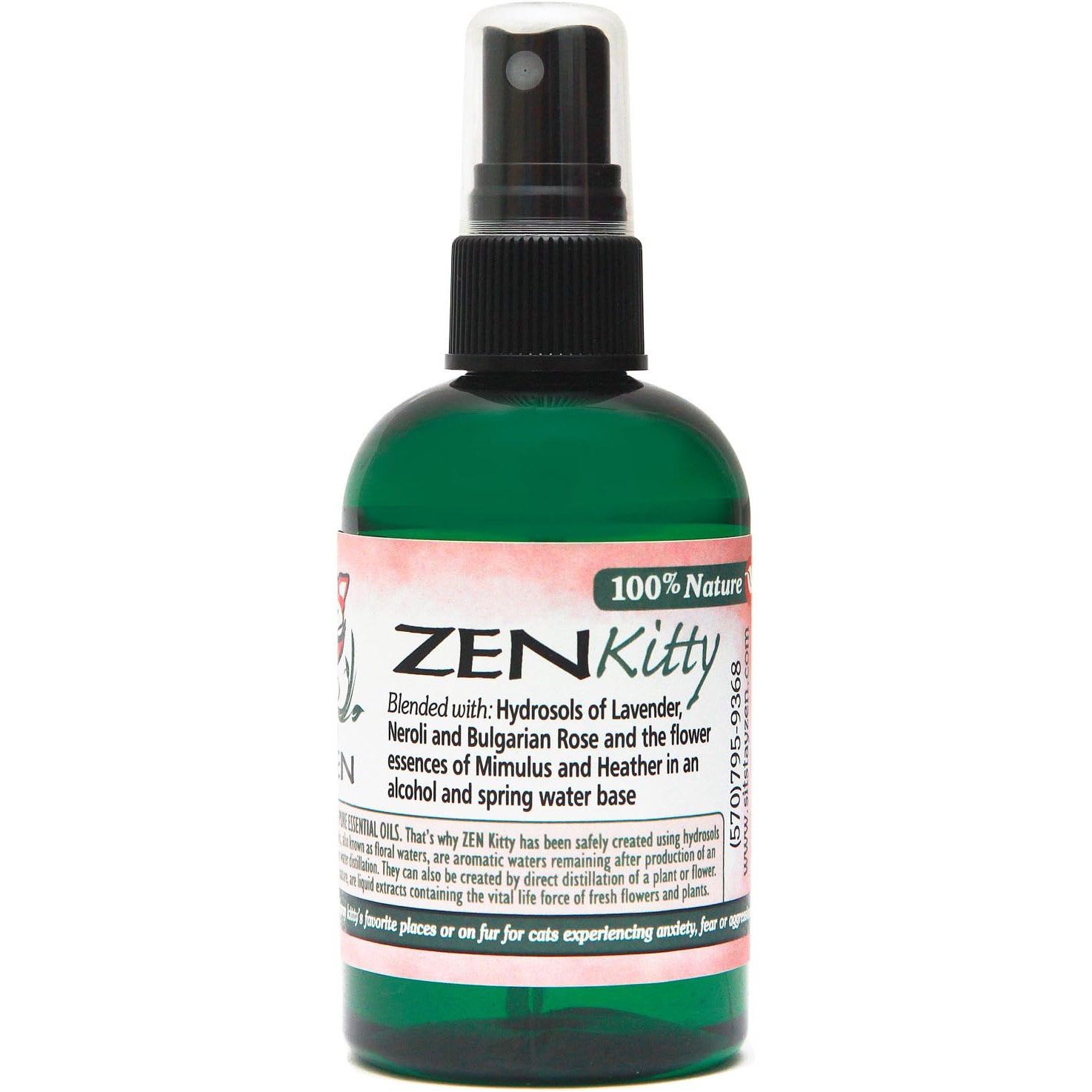 Zen Kitty - an Aromatic Feline Calming Blend of Pure Hydrosols and Flower Essences