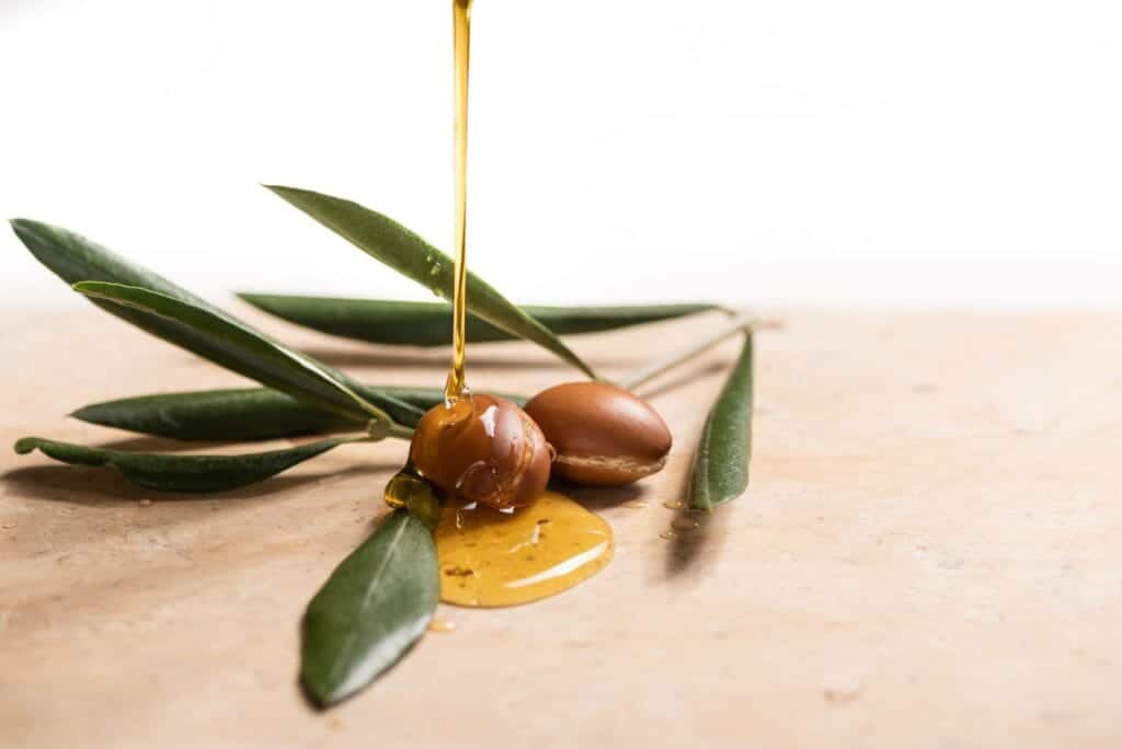 argan oil being poured out