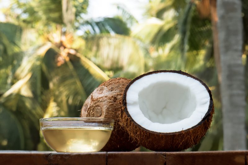 coconut-and-coconut-oil-with-coconut-tree-background