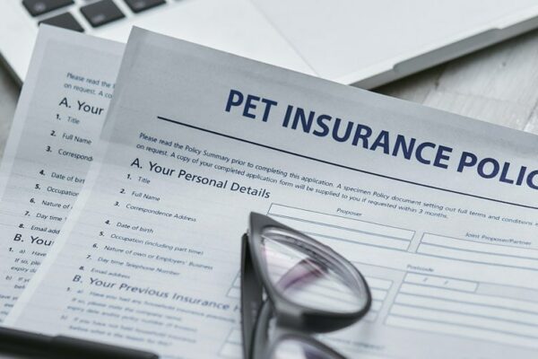 eyeglasses on top of insurance documents