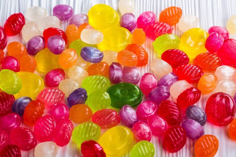 multicolor candies