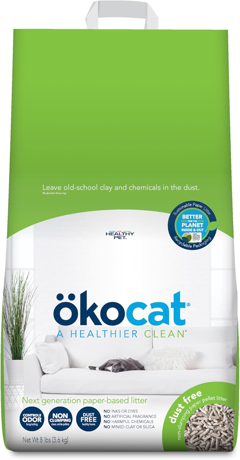 ökocat Dust-Free Natural Paper Non-Clumping Cat Litter
