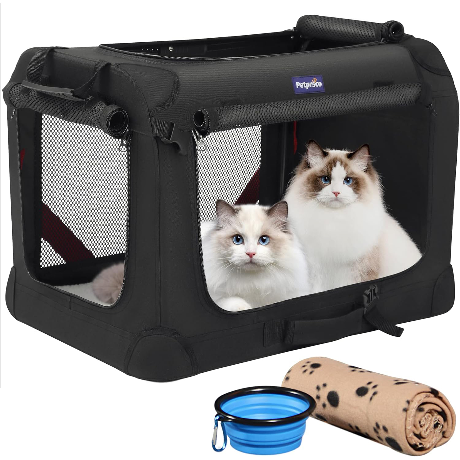 petprsco Large Cat Carrier for 2 Cats