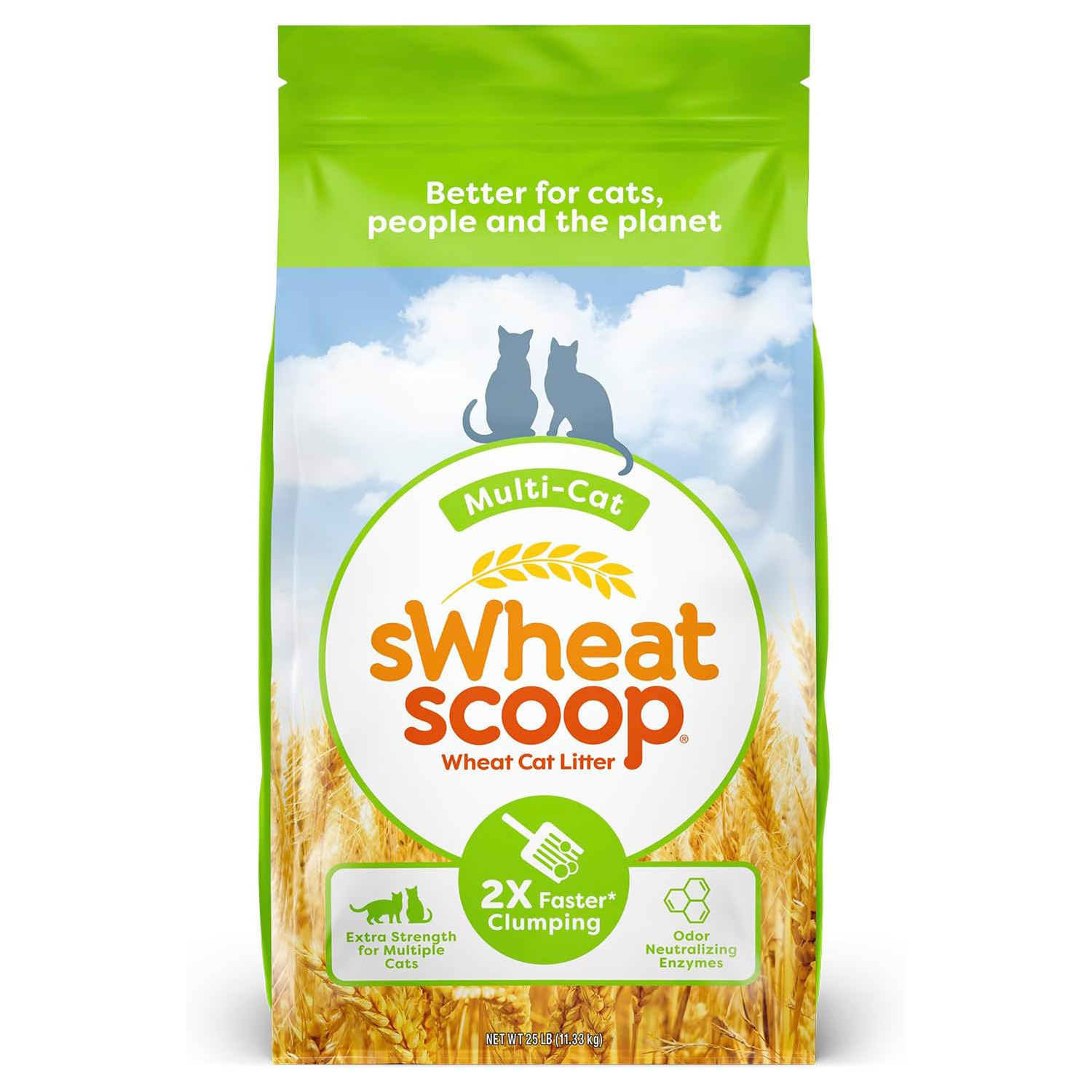 sWheat Scoop Natural Wheat Multi-Cat Litter