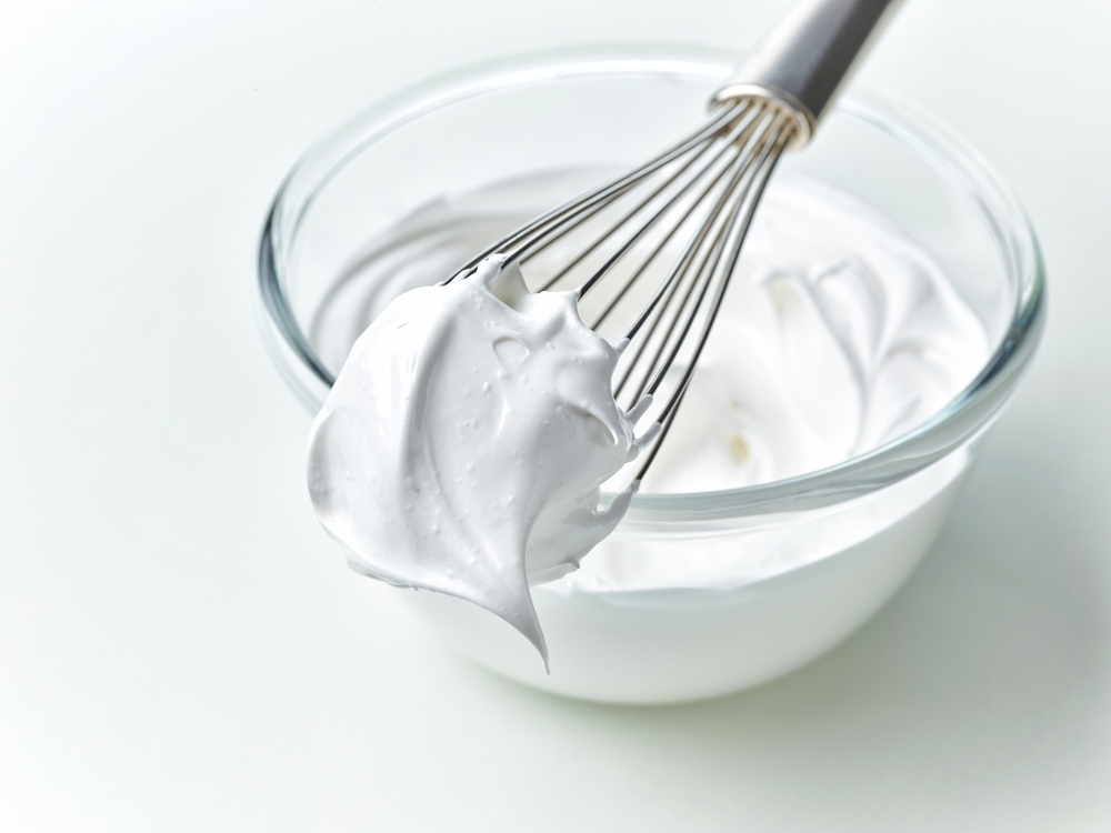 whipped cream in bowl