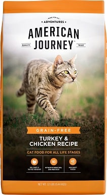 1American Journey Turkey & Chicken Recipe Grain-Free Dry Cat Food