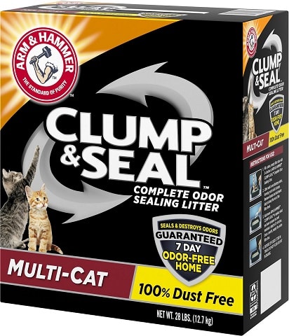 1Arm & Hammer Litter Clump & Seal Multi-Cat Scented Clumping Clay Cat Litter
