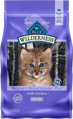 1Blue Buffalo Wilderness Kitten Chicken Recipe Grain-Free Dry Cat Food