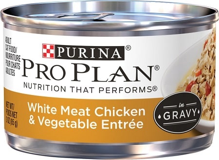 1Purina Pro Plan Savor Adult White Meat Chicken & Vegetable Entree in Gravy Canned Cat Food
