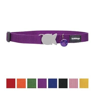 1Red Dingo Classic Nylon Breakaway Cat Collar with Bell