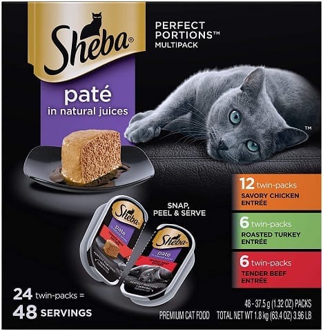 1Sheba Perfect Portions Paté Wet Cat Food Tray Variety Packs