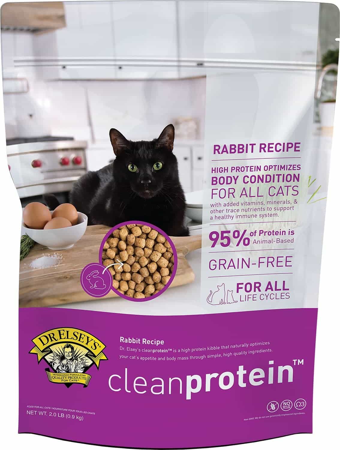 Dr. Elsey's Clean Protein Rabbit Recipe Grain-Free Dry Cat Food