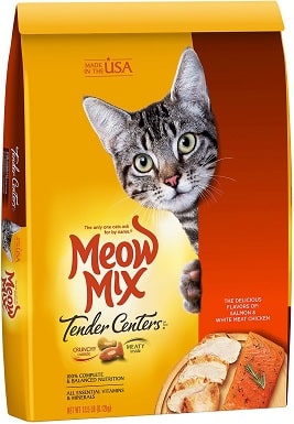 2Meow Mix Tender Centers Salmon & White Meat Chicken Dry Cat Food