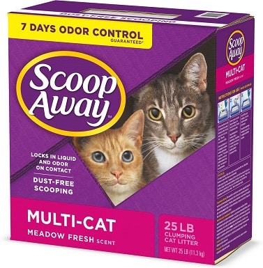 2Scoop Away Multi-Cat Meadow Fresh Scented Clumping Clay Cat Litter