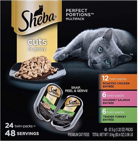 2Sheba Perfect Portions Cuts in Gravy Wet Cat Food Tray Variety Packs