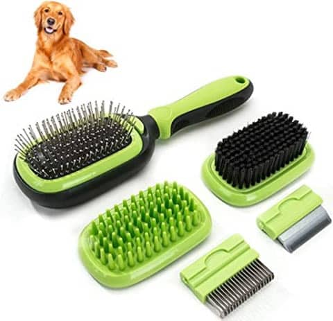 3 Pet Grooming Brush 5 in 1 Pet Massage Kit Dog Brush Cat Brush