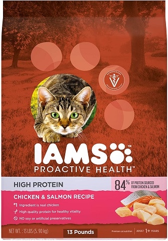 3Iams Proactive Health High Protein Adult Cat Food with Chicken & Salmon
